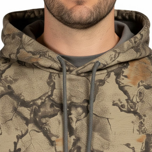 Sweat à capuche camouflage pour homme, manches longues, imprimé, en polyester respirant, pour la chasse - Product Image 5