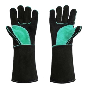 Premium Heavy Duty Industrial Smooth Cowhide Leather Safety Cuff Gloves <b>Fire</b> Heat Resistant Anti-Slip Welding Safe Hand - Product Image 5