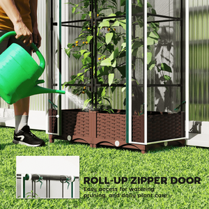 Jardinera Elevada con Valla, Enrejado y Puertas - Product Image 3