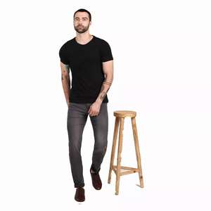 Camiseta de manga corta de algodón 100% con logo, talla grande, para hombre, lisa, deportiva, transpirable, estilo informal, para hombre, corte holgado. - Product Image 4