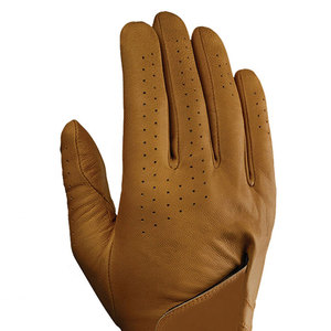 Gants de golf unisexes de qualité supérieure, nouveaux, élégants, en cuir véritable, à doigts entiers, avec fermeture de poignet réglable et design personnalisable - Product Image 3