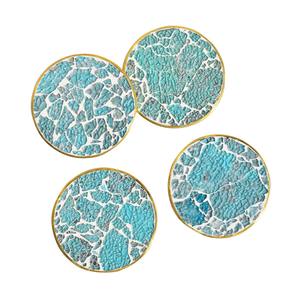 Sous-verres en mosaïque de verre classique, vente chaude, forme ronde colorée, outils pour le café et le thé, pour usage hôtelier - Product Image 2