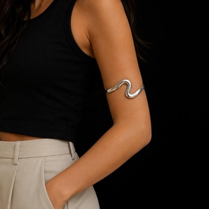 Upper <b>Arm</b> <b>Cuff</b> Bracelet Brass Adjustable Armlet for Women Minimalist <b>Arm</b> Band Bohemian <b>Arm</b> <b>Cuff</b> Jewelry Statement Bicep Bracelet - Product Image 3