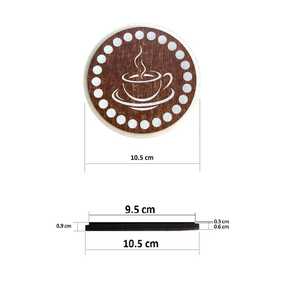 Juego de Posavasos Redondos de Madera Ecológicos Tradicionales, Tapete de Madera Contrachapada de Abedul, Portavasos para Mesa de Café, Hogar, Cafetería - Product Image 3