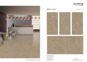 Azulejo de Porcelana Brillante de Gran Formato de Lujo 600x1200, Superficie Pulida Premium para Paredes y Pisos, Uso en Diseño Interior y Exterior - Product Image 4