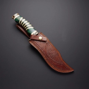 Cuchillo Bowie Personalizado de Hoja Fija de Acero de Damasco con Mango de Resina, Fabricante Mayorista de Cuchillos para Exteriores, Cuchillo Bowie de Damasco al por Mayor - Product Image 4