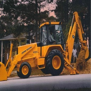 Chargeuse-pelleteuse John Deere, puissante excavatrice diesel avec pompe hydraulique et moteur, godet frontal pour la construction - Product Image 1