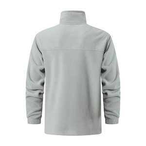Chaqueta Polar Gris Jaspeado para Hombre, Chaqueta Térmica Antipelusas, Etiqueta Privada Personalizada, Chaqueta Polar Básica de Invierno para Hombre - Product Image 3