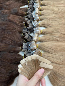 Cinta en extensiones de cabello Cutícula completa Virgen Remy Vietnamita Cabello crudo cinta invisible en extensiones de cabello humano - Product Image 4