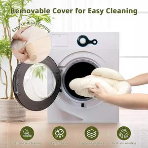 Lit pour animaux de compagnie de style canapé pour chat avec housse amovible en velours de coton, pieds en bois de pin massif, pour chats et petits chiens, blanc - Product Image 5