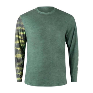 เสื้อตกปลาแขนยาวผ้าสแปนเด็กซ์/โพลีเอสเตอร์ ขายส่ง ป้องกันแสงแดด คุณภาพสูง แห้งเร็ว กันน้ำ ระบายอากาศได้ดี แขนยาวเต็มตัว - Product Image 1