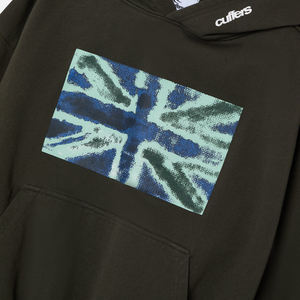 Vente en gros de sweats à capuche vintage décontractés à motif drapeau, 100% Coton, Écologiques, Confortables, Élégants, Coupe courte, Imprimés, Logo personnalisé, Coupe oversize - Product Image 5