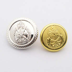 Botón de Metal Personalizado Tipo Cosido en Dorado para Uniforme de Marinero - Product Image 3