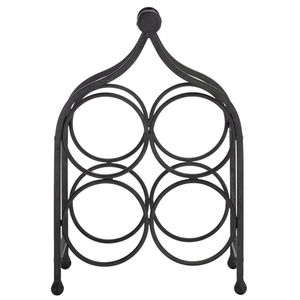 Estante y Soporte para Botellas de Vino de Pared, Estilo Rústico, Panel Trasero de Madera Maciza y Exhibidor de Botellas de Metal Negro para Bar en Casa o Cocina - Product Image 4