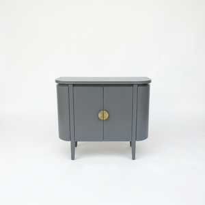 Modern Water Resistant Eco-Friendly Storage Cabinet Curved Side Console Minimal Design Compact <b>Sideboard</b> Rounded Console Cabinet - Product Image 1