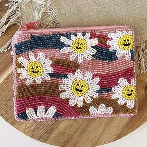 Monedero de moda con cuentas de camuflaje, estilo rayas naranjas, bordado a mano, con cremallera, mini bolsa, cartera, tarjetero, monedero para monedas - Product Image 6