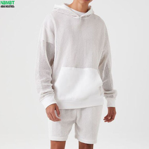 Custom Summer Y2K Air Mesh Zipper Hoodie 3D Breathable Casual Sport Streetwear Jacket Lightweight <b>Fishnet</b> 100% Cotton High - Product Image 1