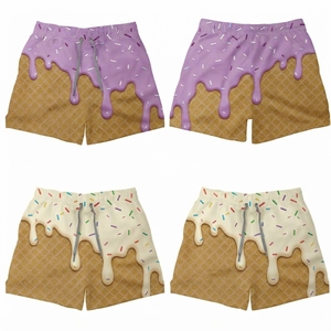 Pantalones Cortos Deportivos de Lona 100% Poliéster para Hombre al por Mayor, con Cintura Elástica, Ecológicos, Estampados Digitales, Casuales, para Entrenamiento Atlético - Product Image 3