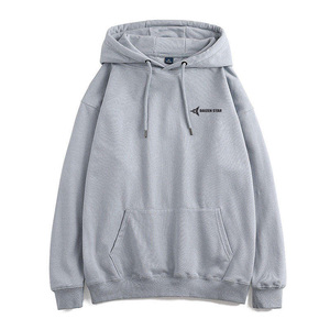 Sudadera con Capucha Extra Grande para Hombre Daizen Star, Color Sólido, Felpa de Algodón, Antiarrugas, Informal, para Otoño, con Bolsillos, Corte Regular - Product Image 6