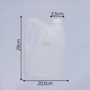 Bidón de Plástico HDPE de 4L Personalizado y Resistente con Tapa de Rosca para Detergente, Productos de Limpieza, Aceite de Motor - Product Image 2