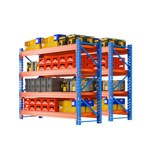 Supports empilables résistants de support de palette pliants en métal étagère commerciale de pneu assemblent les supports empilables pour le stockage d'entrepôt - Product Image 2