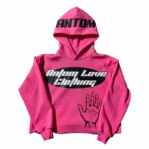 Acid Washed Heavyweight Hip Hop Custom with logo Unisex Your Logo Puff Printing 3d Hoodie - Product Image 1