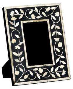 Marco de Fotos Rectangular Vertical Moderno Hecho a Mano con Incrustaciones de Hueso - Product Image 6