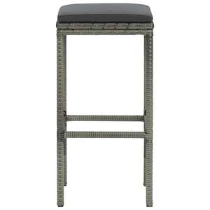 Ensemble de 2 tabourets de bar standard en acier gris - Product Image 5