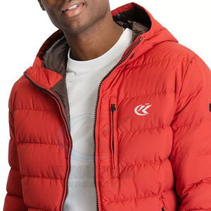 Vestes d'hiver matelassées confortables pour hommes, de haute qualité, fabriquées au Pakistan, col montant, logo sur le devant, respirantes, écologiques - Product Image 6