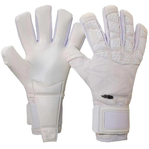 Professional Leather Latex Full-<b>Finger</b> Goalkeeper Gloves Adjustable Wrist <b>Strap</b> 4mm Breathable Customizable Sizes Reasonable - Product Image 5