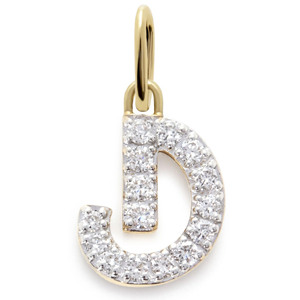 18K <b>Solid</b> <b>Gold</b> Diamond Letter J <b>Pendant</b> Luxury Unisex Necklace Charm - Product Image 1