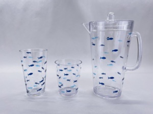 แก้วดื่มน้ำอะคริลิครูปปลาดีไซน์ - Product Image 5