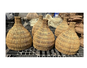 Vietnam mer herbe lustre abat-jour/osier bambou lanterne fleur peinture pour tenture murale décoration maison jardin - Product Image 4