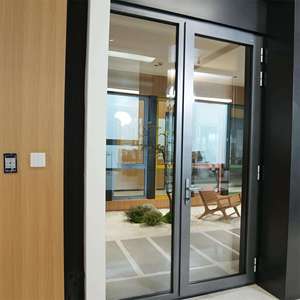 Puerta de Vidrio de Doble Apertura, Insonorizada y Resistente al Calor, de Aleación de Aluminio, Moderna, para Exteriores, Villas, Oficinas, Salas de Estar, Dormitorios, Entradas, 1 Año de Garantía - Product Image 5