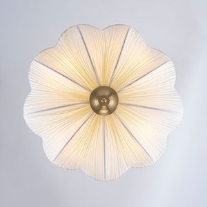 Flower Shape Fabric <b>Ceiling</b> Light Modern Indoor Home <b>Decor</b> Living Room Fixture Lightweight Design - Product Image 1