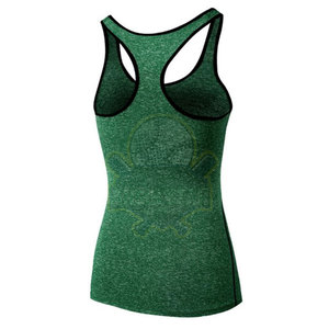 New Fashion Best Design Women Scoop Neck Knitted Tank <b>Top</b> Solid Green Sporty Breathable Regular Length - Product Image 2