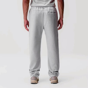 Pantalon de survêtement ample 100 % coton personnalisé OEM pour homme, coupe large avec broderie droite, style décontracté à motif superposé avec OEM - Product Image 2