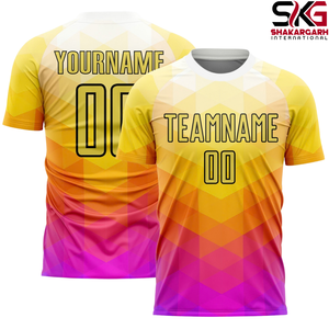 Custom Volleyball Uniform Set Quick Dry Soccer Jersey Teamwear Kit Purple Yellow Printed Sports Dress - Product Image 3