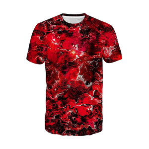 Camiseta Deportiva Casual al por Mayor, Cuello Redondo, Manga Corta, Impresión Digital, Transpirable, de Secado Rápido, Lona Sólida, Poliéster/Algodón - Product Image 1