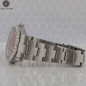 Montre de luxe Charm Jewells pour homme, boîtier carré en acier inoxydable 40 mm, analogique, mécanique, étanche 10 bars, date automatique, fonction push - Product Image 2