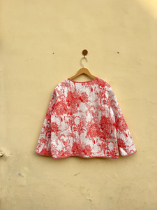 Indian Handmade 100% Cotton Eco-Friendly Quilted Anti-Wrinkle Breathable Quick Dry Front Pocket <b>Covered</b> <b>Button</b> Winter Regular - Product Image 3