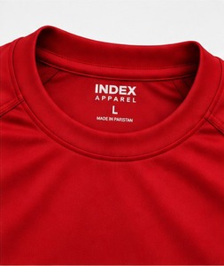 Camiseta de Manga Corta Roja para Hombre, Corte Regular, Cuello Redondo, Estampada, de Secado Rápido, Informal, Marca Index Apparel - Product Image 5