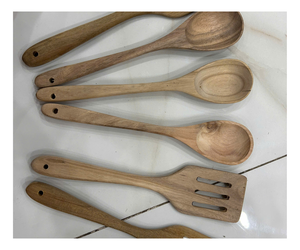 Collection de cuillères en bois vintage, fabriquées à la main en bois d'acacia, design personnalisé, fabrication OEM - Product Image 1