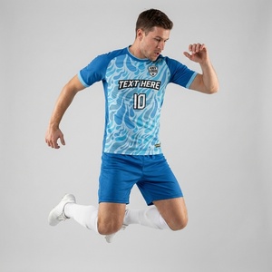 Uniforme de Fútbol Unisex de Primera Calidad para Adultos, 100% Poliéster, Tela Transpirable, Personalizable con Nombre de Equipo, Cuello Redondo, Transferencia Térmica - Product Image 4