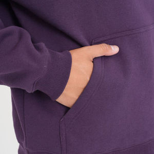 Sudadera con Capucha Morada para Hombre, Talla Grande, Color Sólido, Informal, de Algodón Tejido, para Otoño - Product Image 6