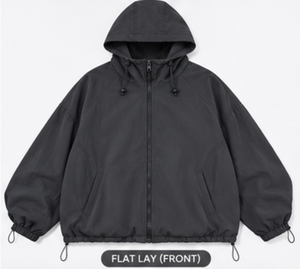 Custom Women's Oversized Hooded Safari <b>Jacket</b> Breathable Eco-Friendly <b>Zip</b> <b>up</b> Casual Outdoor Bomber Coat OEM ODM Manufacturer - Product Image 2