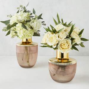 Vase moderne en aluminium argenté nostalgique avec glaçure transparente pour une décoration intérieure d'inspiration vintage - Product Image 5