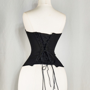 Urban Party <b>Leather</b> Shapers <b>Corsets</b> <b>Top</b> with 10 Steel Bones Bustier <b>Black</b> Tie-Up Overbust <b>Corset</b> Breathable Medium Control Level - Product Image 5