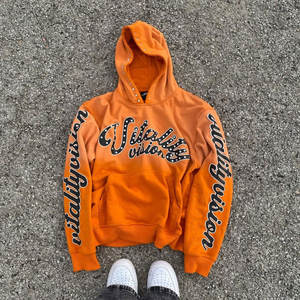 Sudadera con Capucha de Felpa Ecológica, Diseño Moderno y Urbano, de Buena Calidad, con Pedrería Vintage Bordada, Personalizable, Elegante - Product Image 5