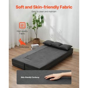 Divano Letto a L Pieghevole 3-in-1 con Materasso in Memory Foam 25D, 3 Cuscini e Rivestimento Lavabile - Product Image 3